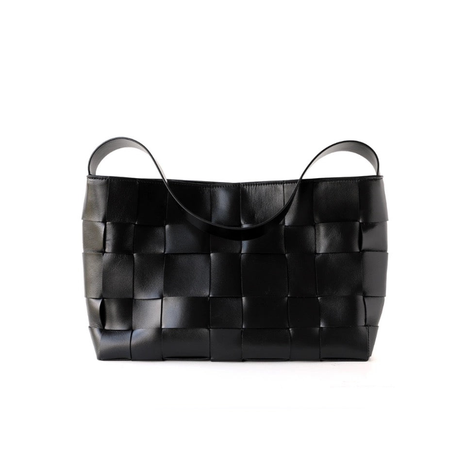 Woven Leather Shoulder Bag