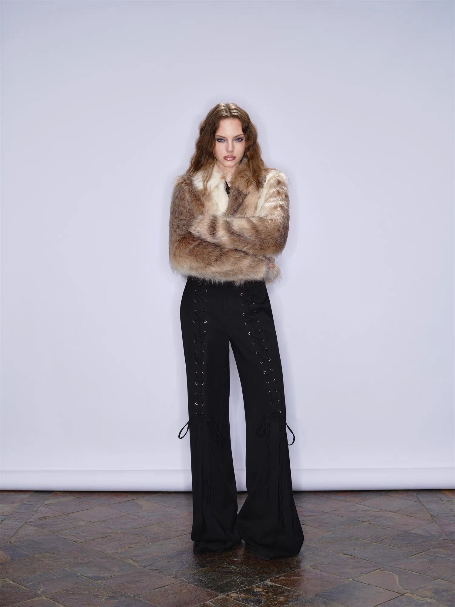 Jacquard Fur Jacket