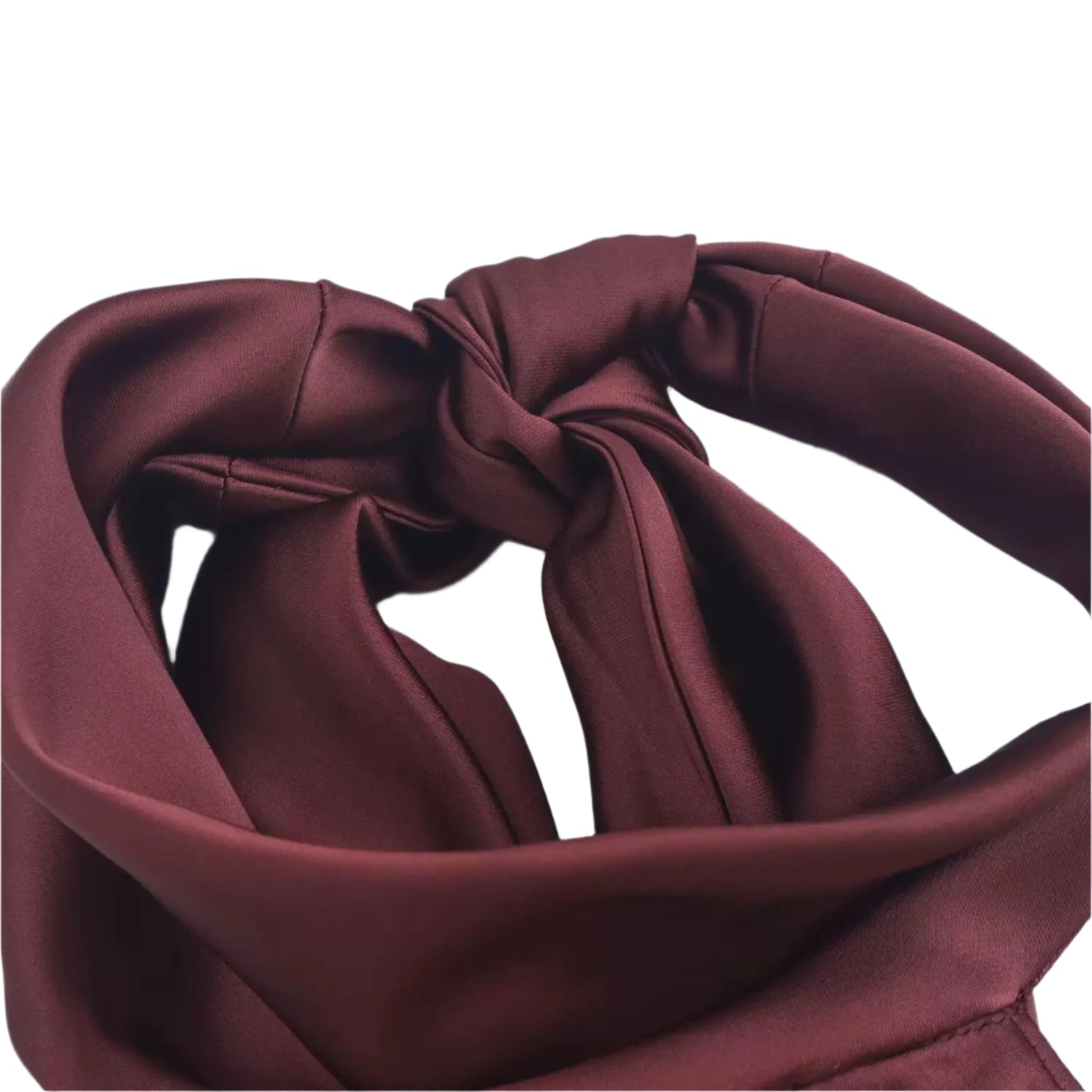 Halter Neck Maxi Dress in Burgundy