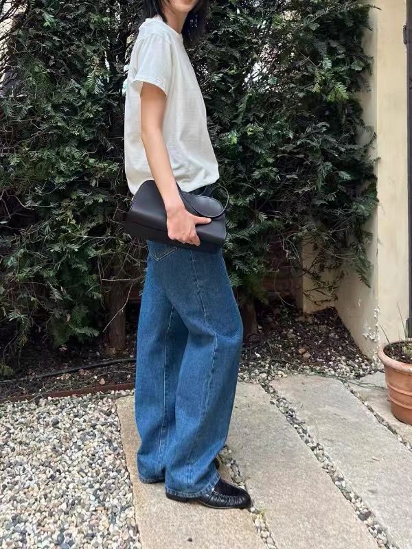 Minimal Genuine Leather Shoulder Bag