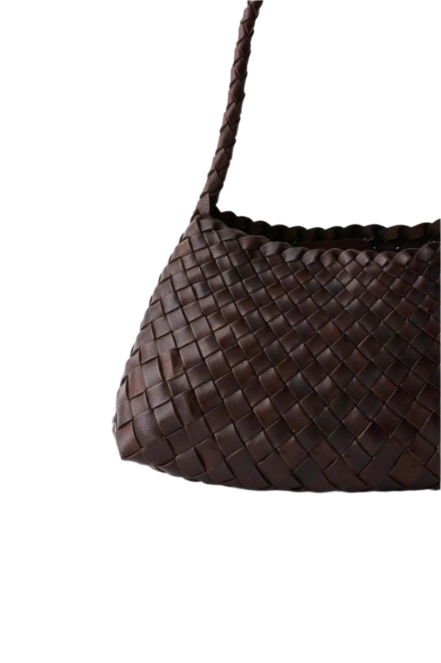 Dark Brown Leather Shoulder Bag