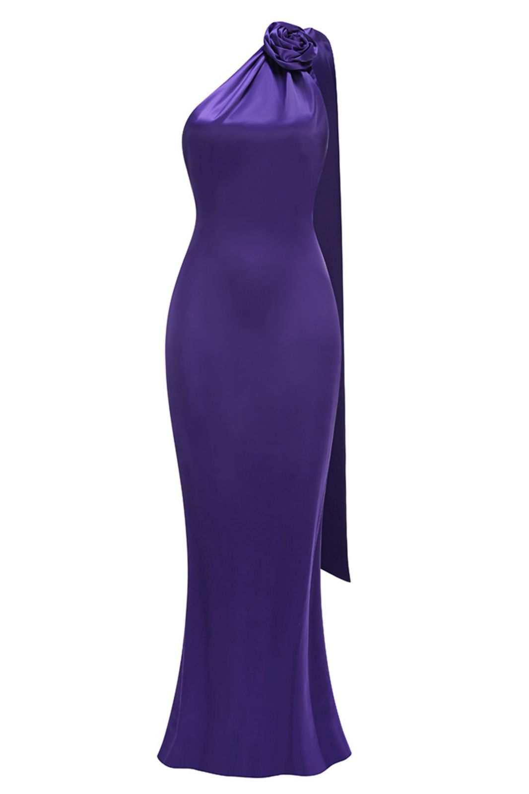 Verna Halter Floral Maxi Satin Dress