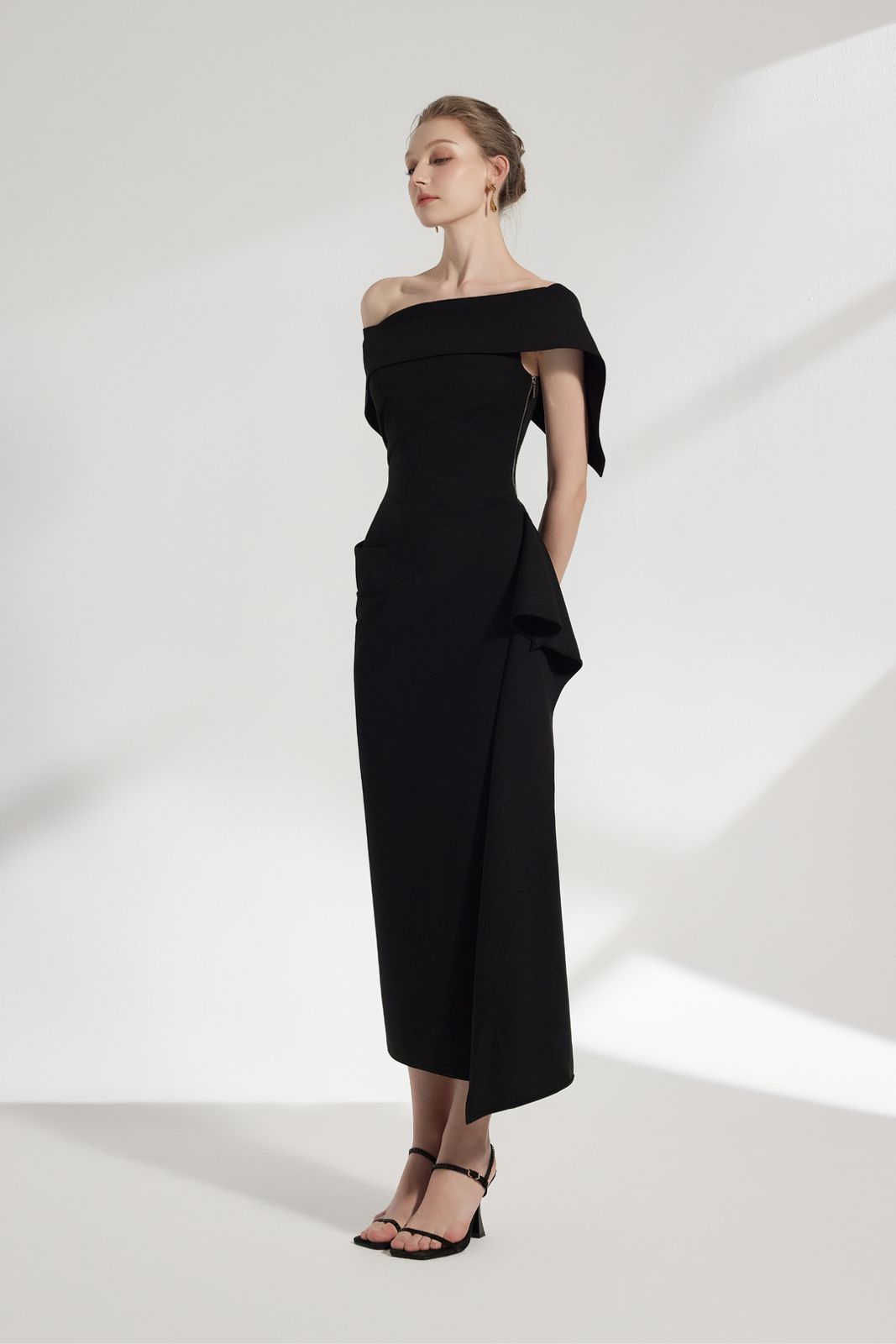 Asymmetric Spandex Bodycon Dress