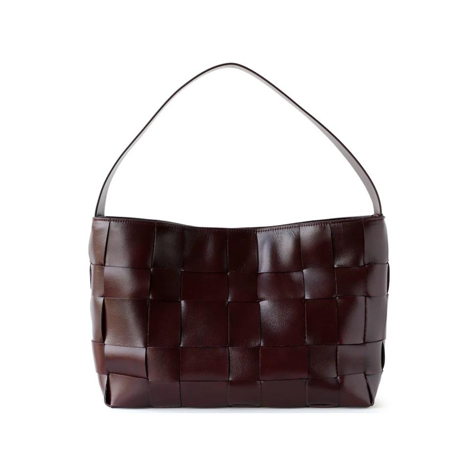 Woven Leather Shoulder Bag