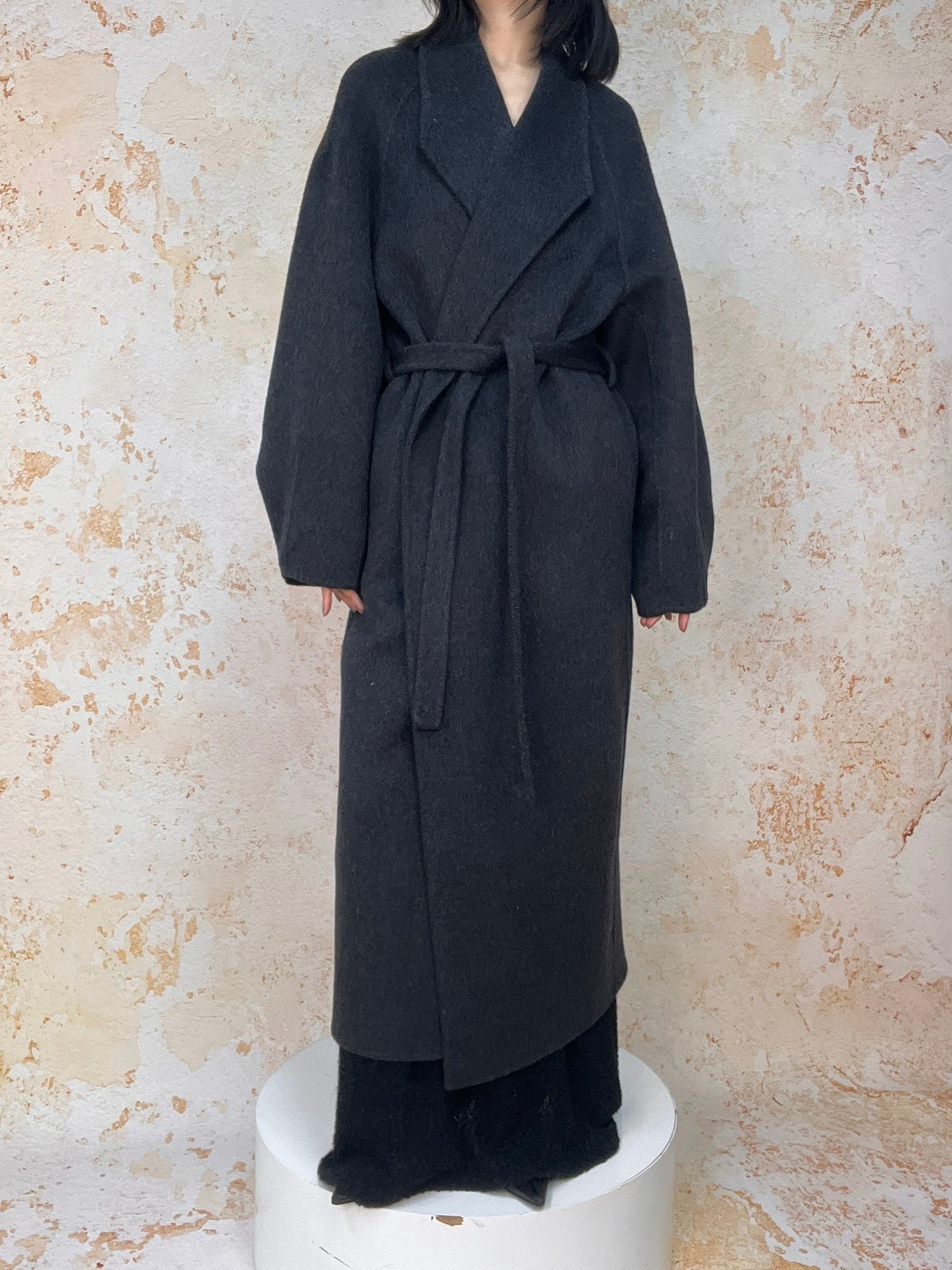 Sheep Wool Coat in Dark Grey