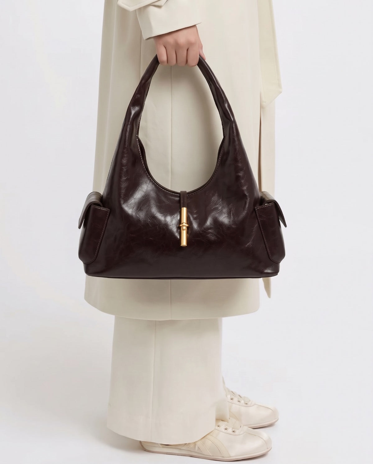 The Slouch Utility Bag in Dark Brown