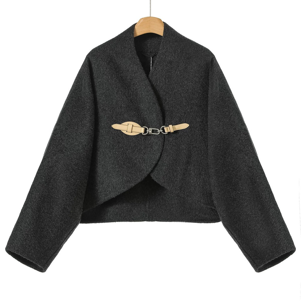 The Belted Wrap Wool Jacket