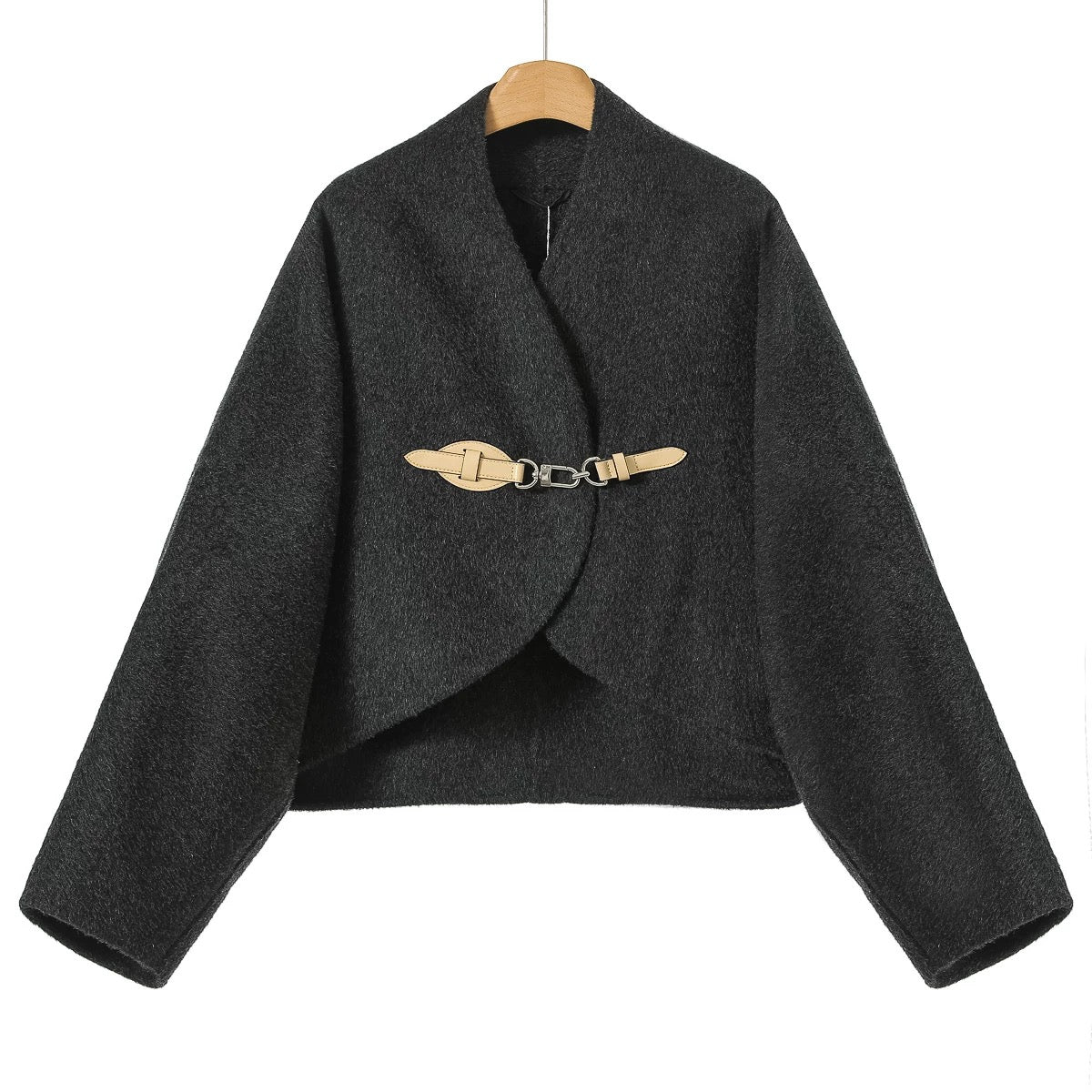 The Belted Wrap Wool Jacket