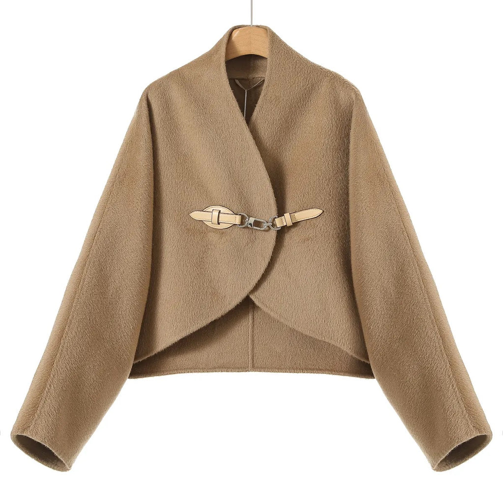 The Belted Wrap Wool Jacket
