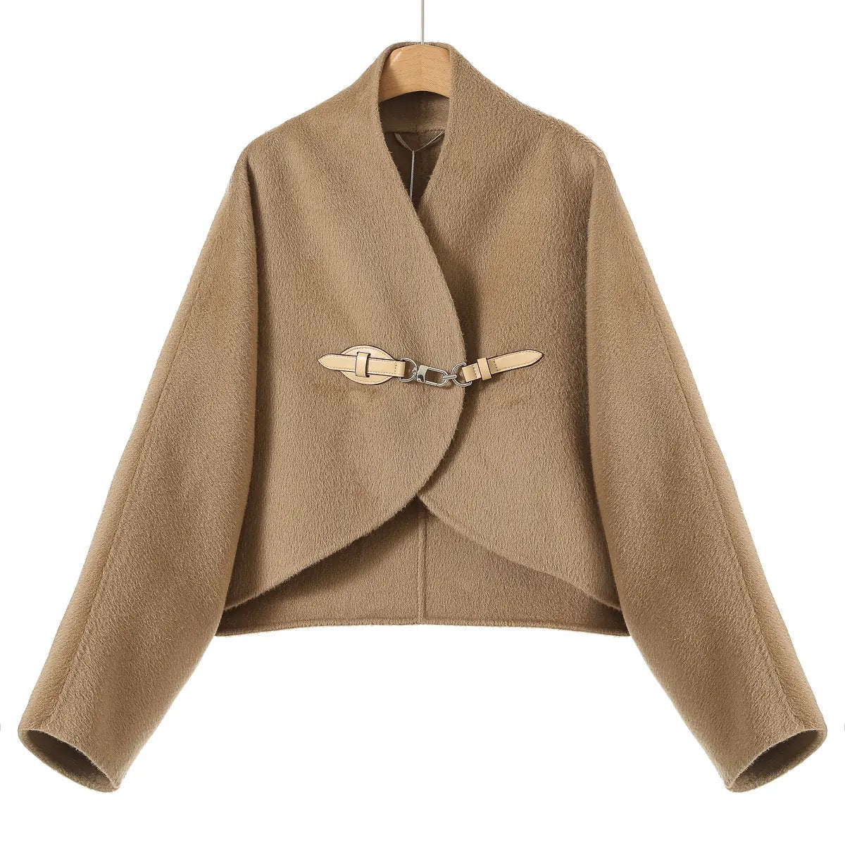 The Belted Wrap Wool Jacket