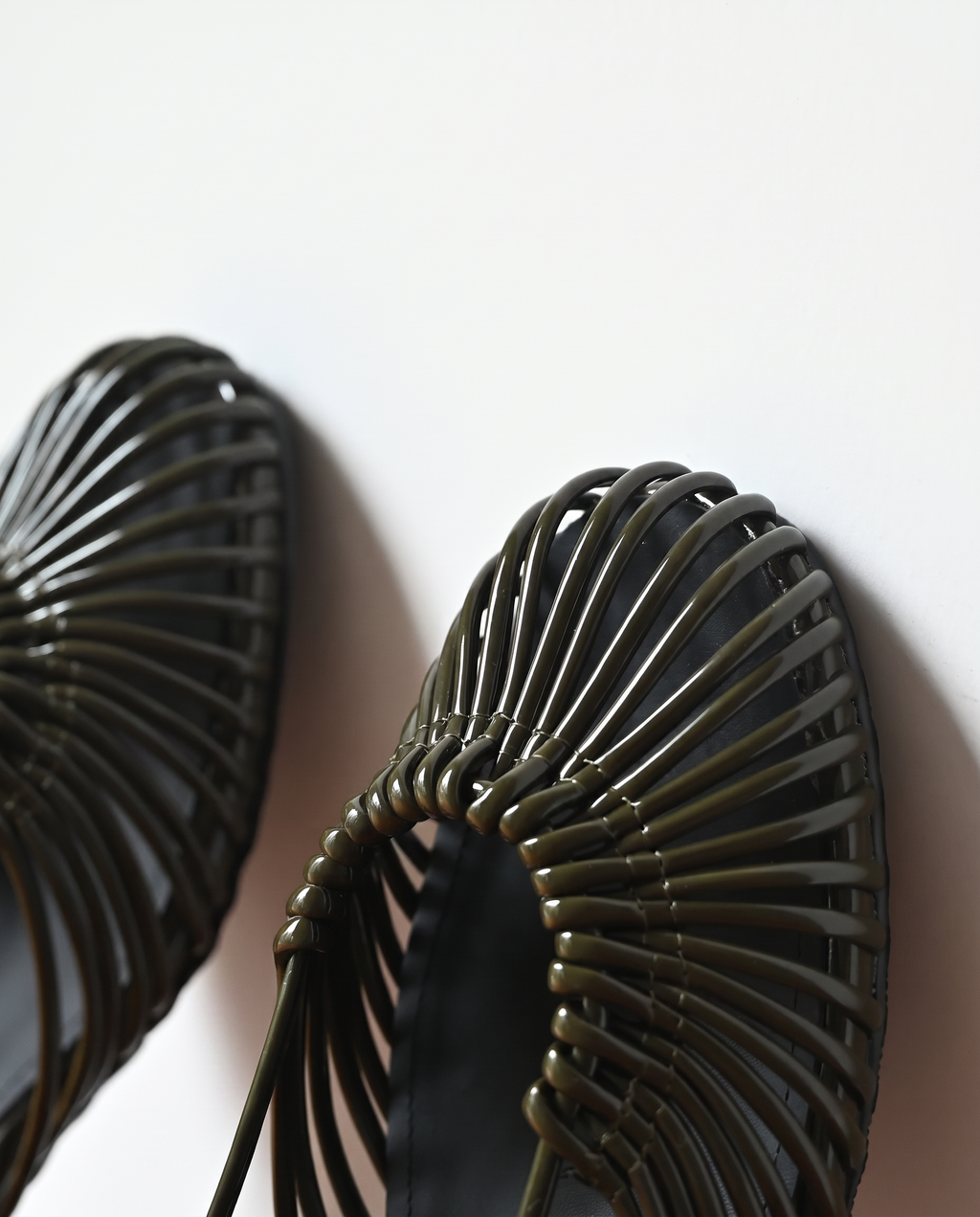 The Braided Slingbacks in Dark Olive