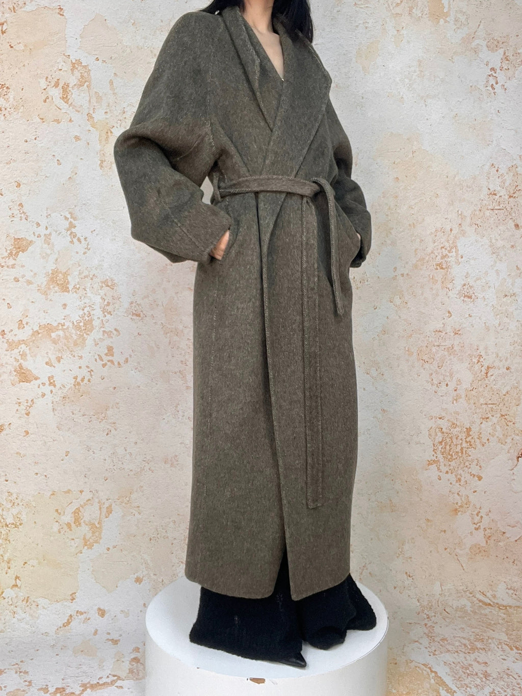 Sheep Wool Coat in Brown