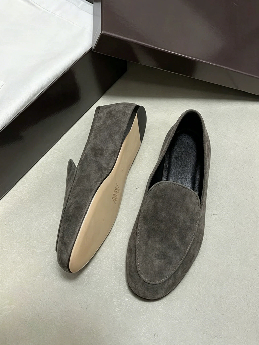Minimal Suede Loafers
