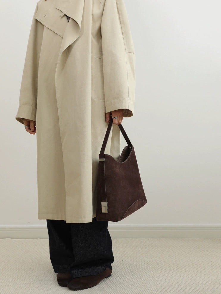 The Sculpt Hobo in Brown Suede