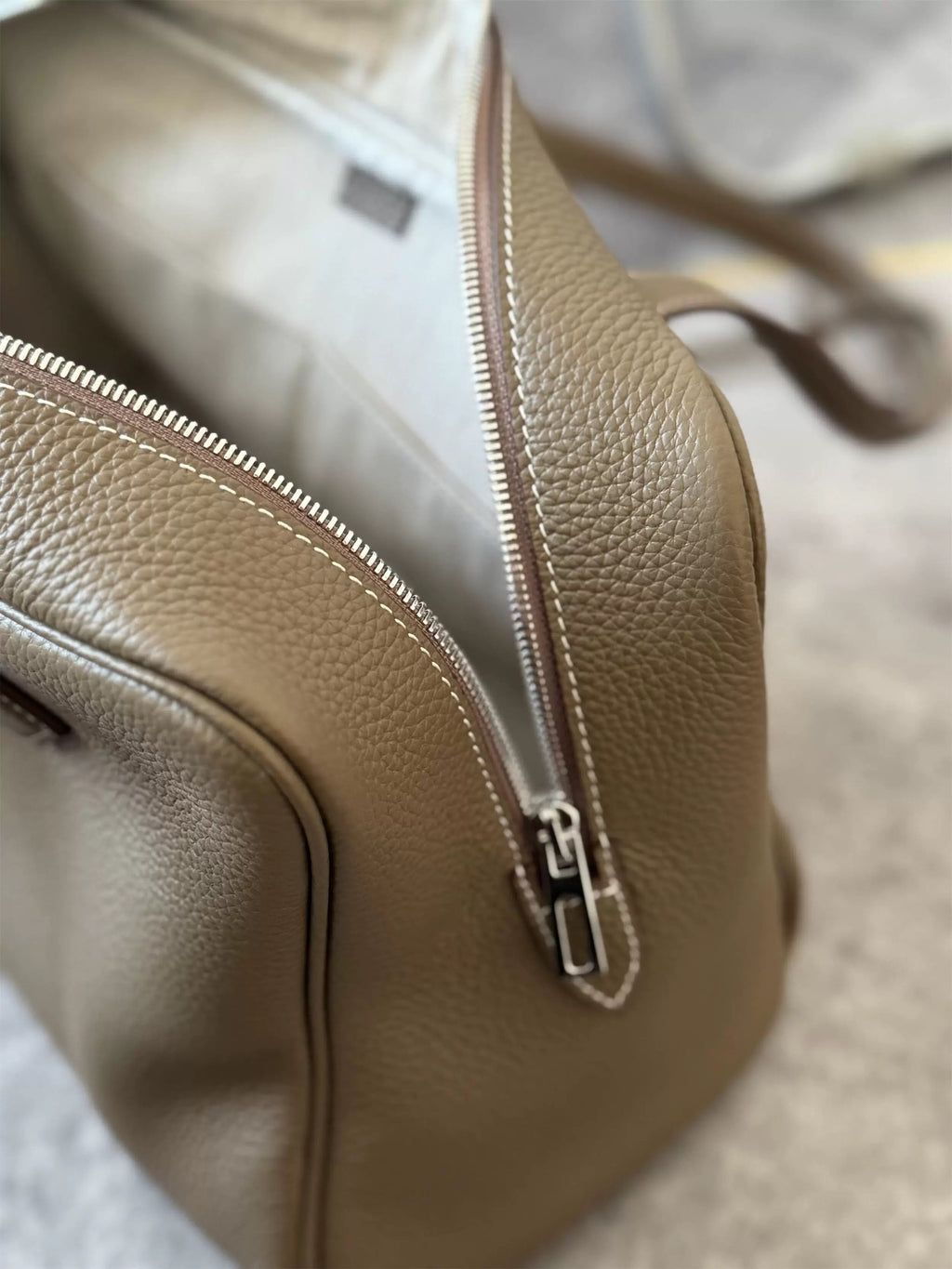 The Duffle Bag in Taupe