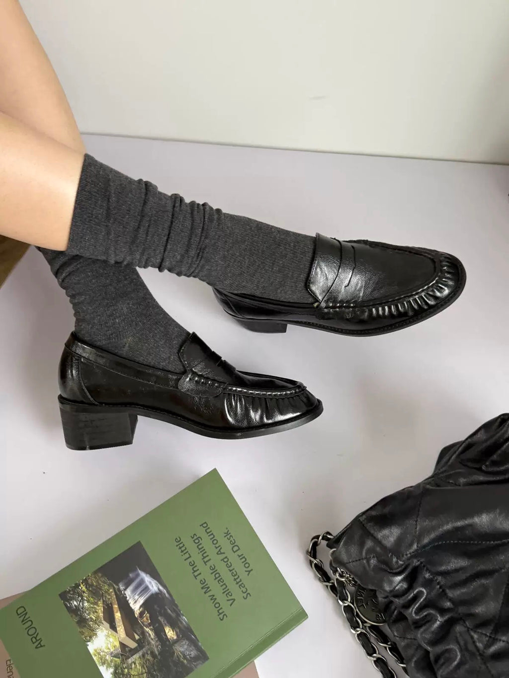 Heeled Penny Loafers (Immediate)