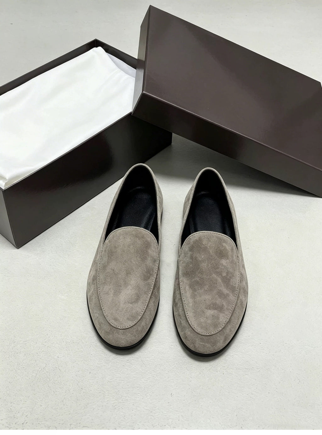 Minimal Suede Loafers
