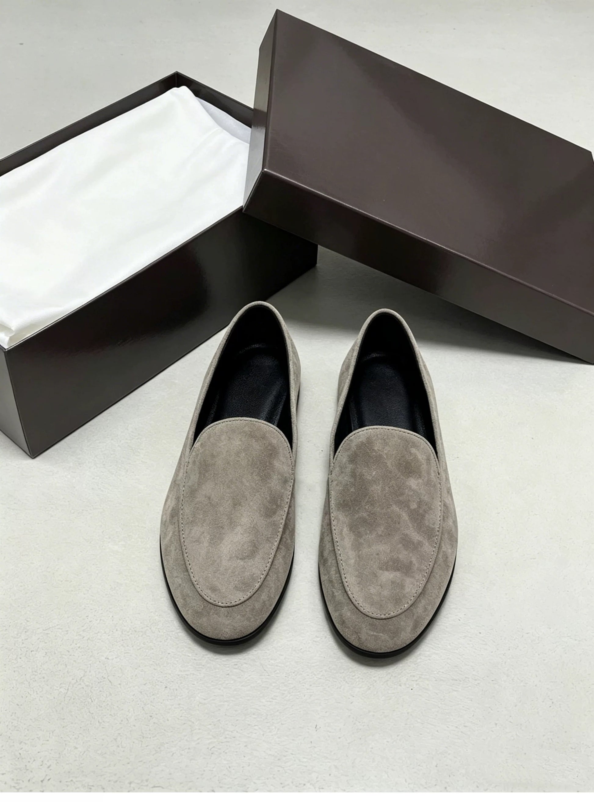 Minimal Suede Loafers