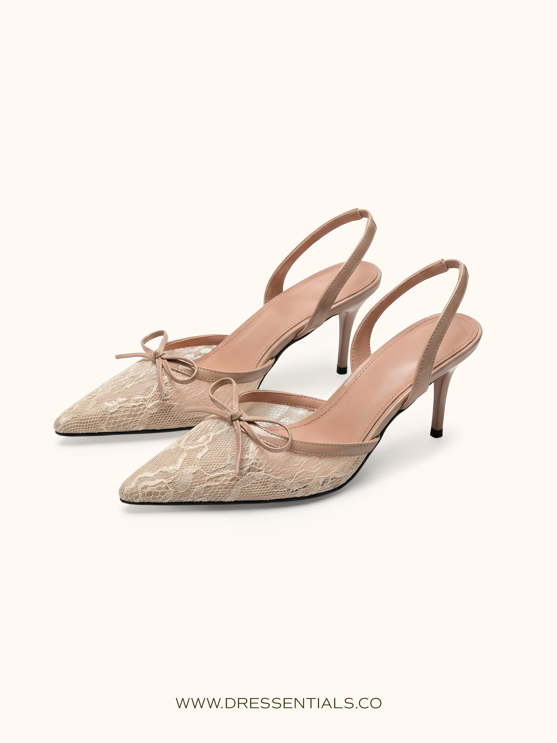 Blush Bow Point Heels