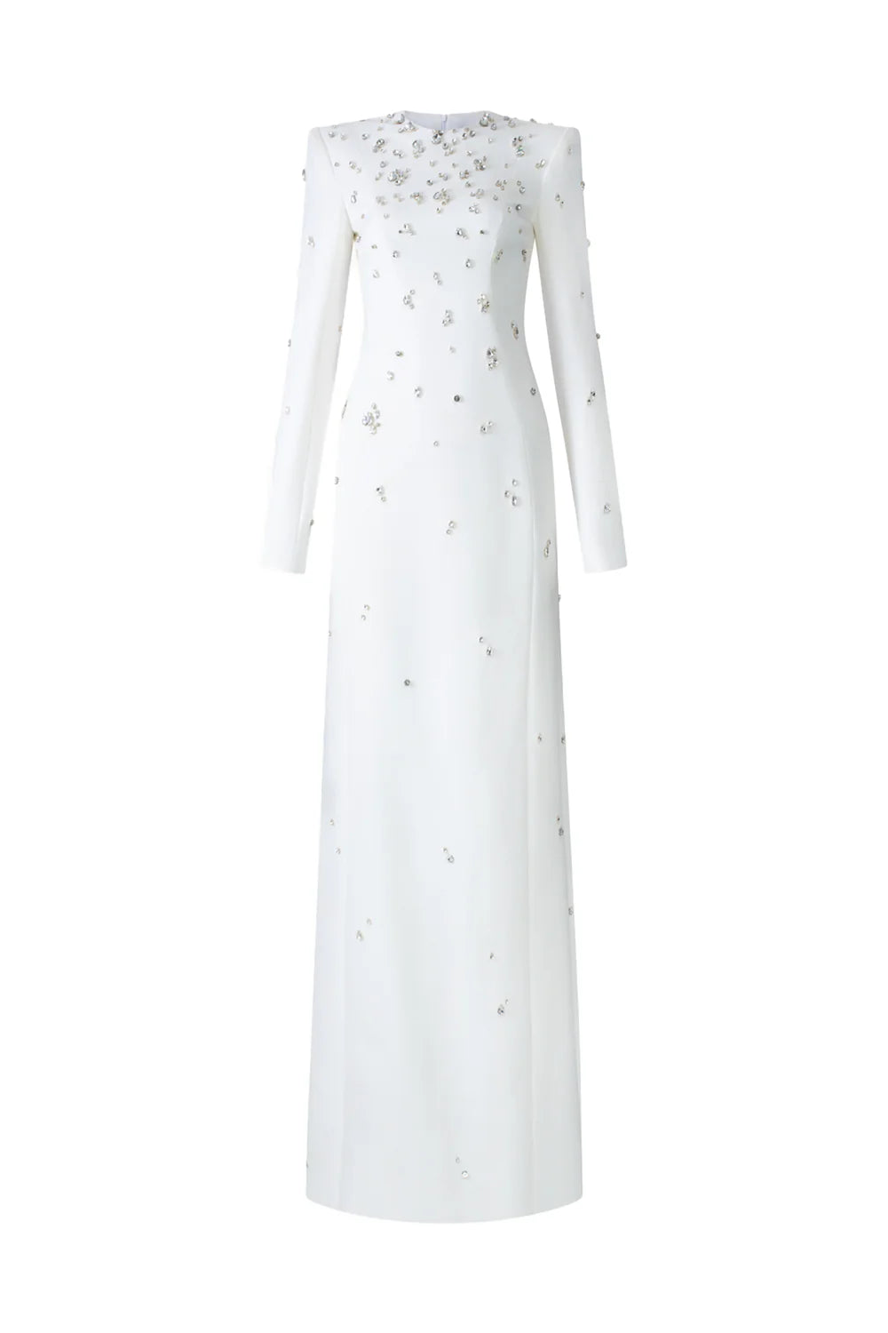 Stone Embellished Long Sleeve Dress