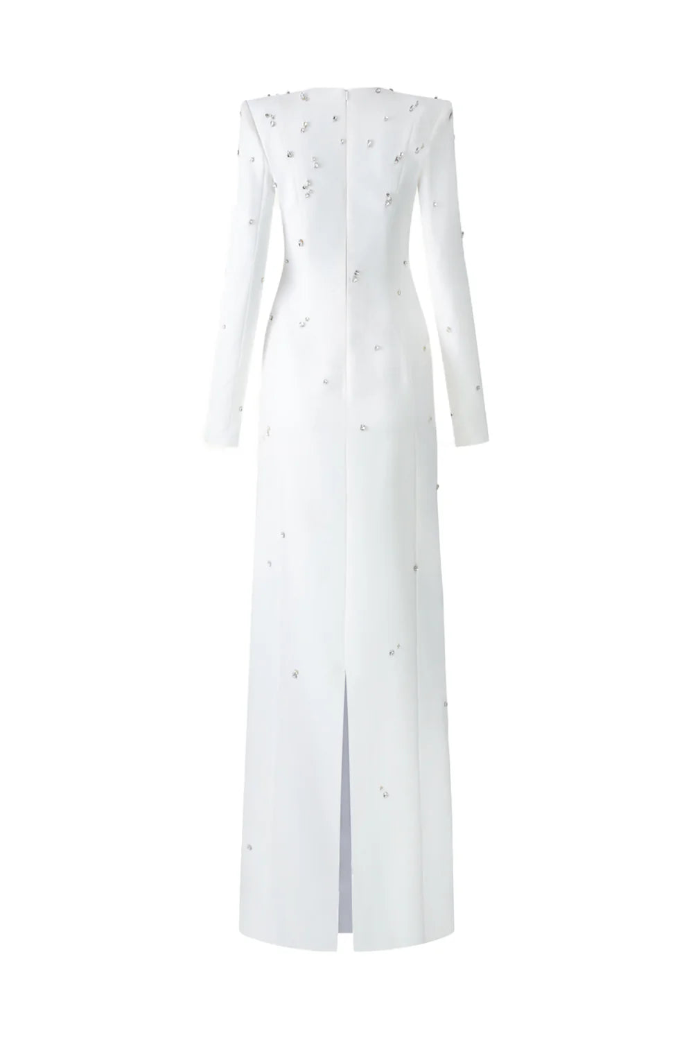 Stone Embellished Long Sleeve Dress