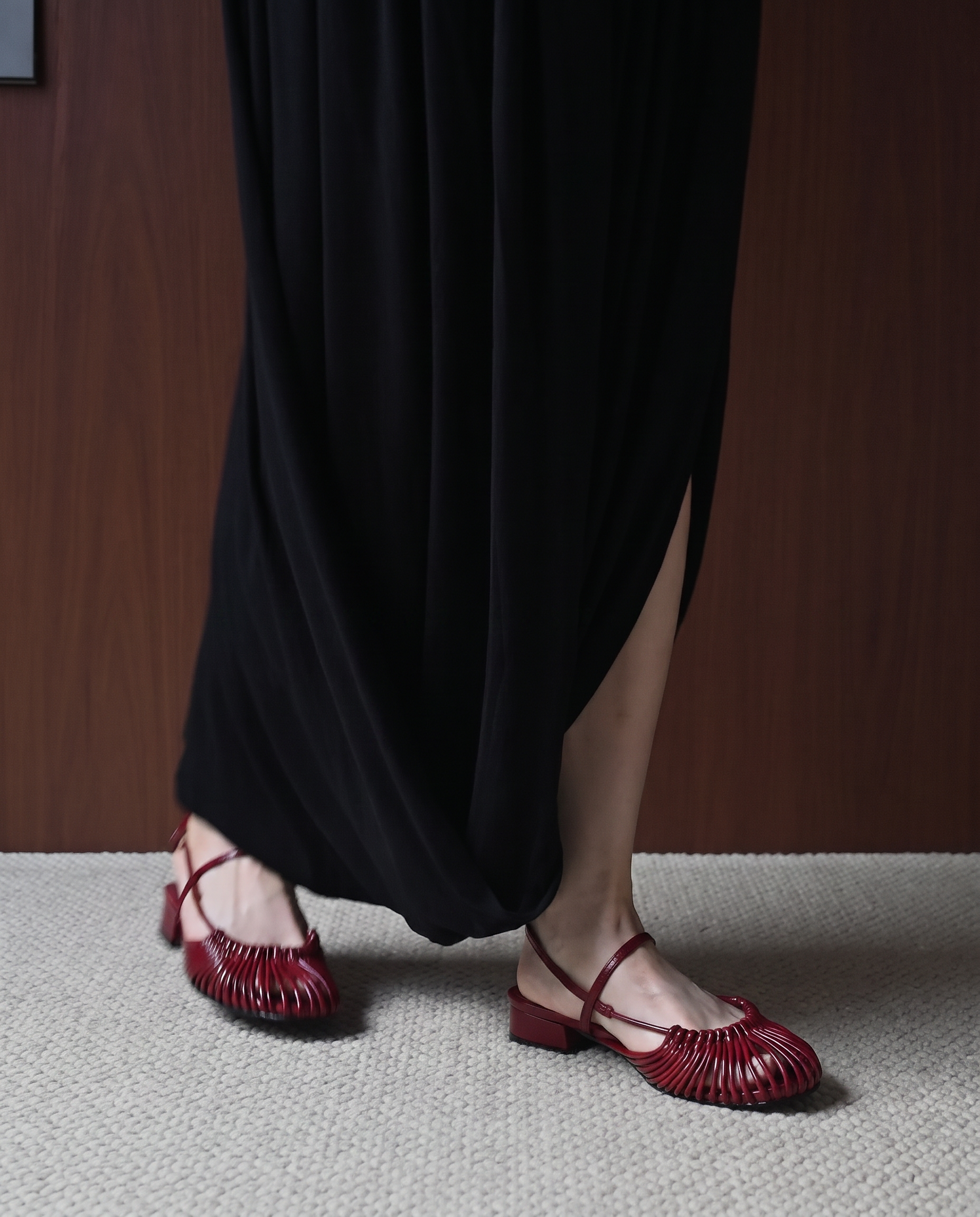 The Braided Slingbacks in Red