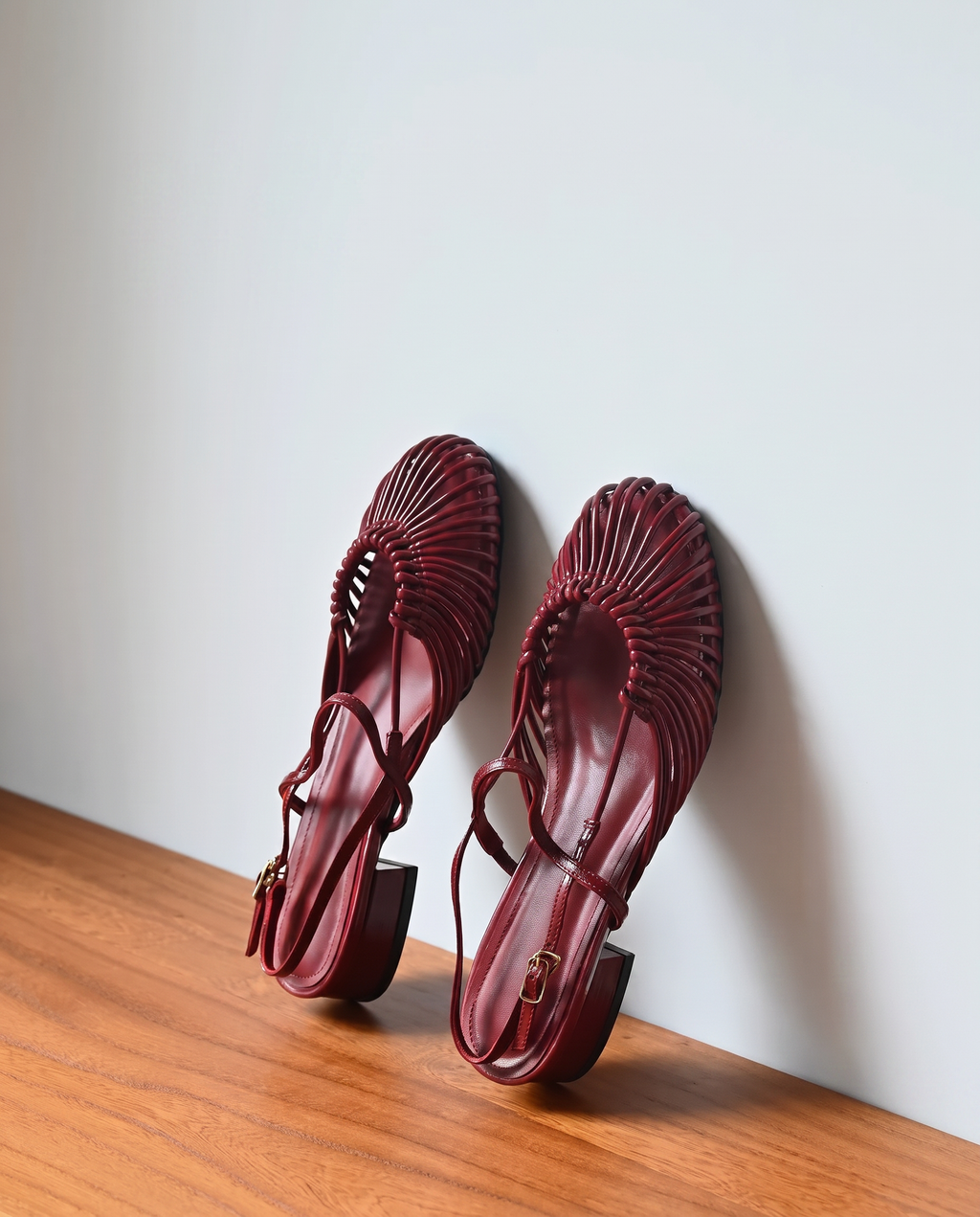 The Braided Slingbacks in Red