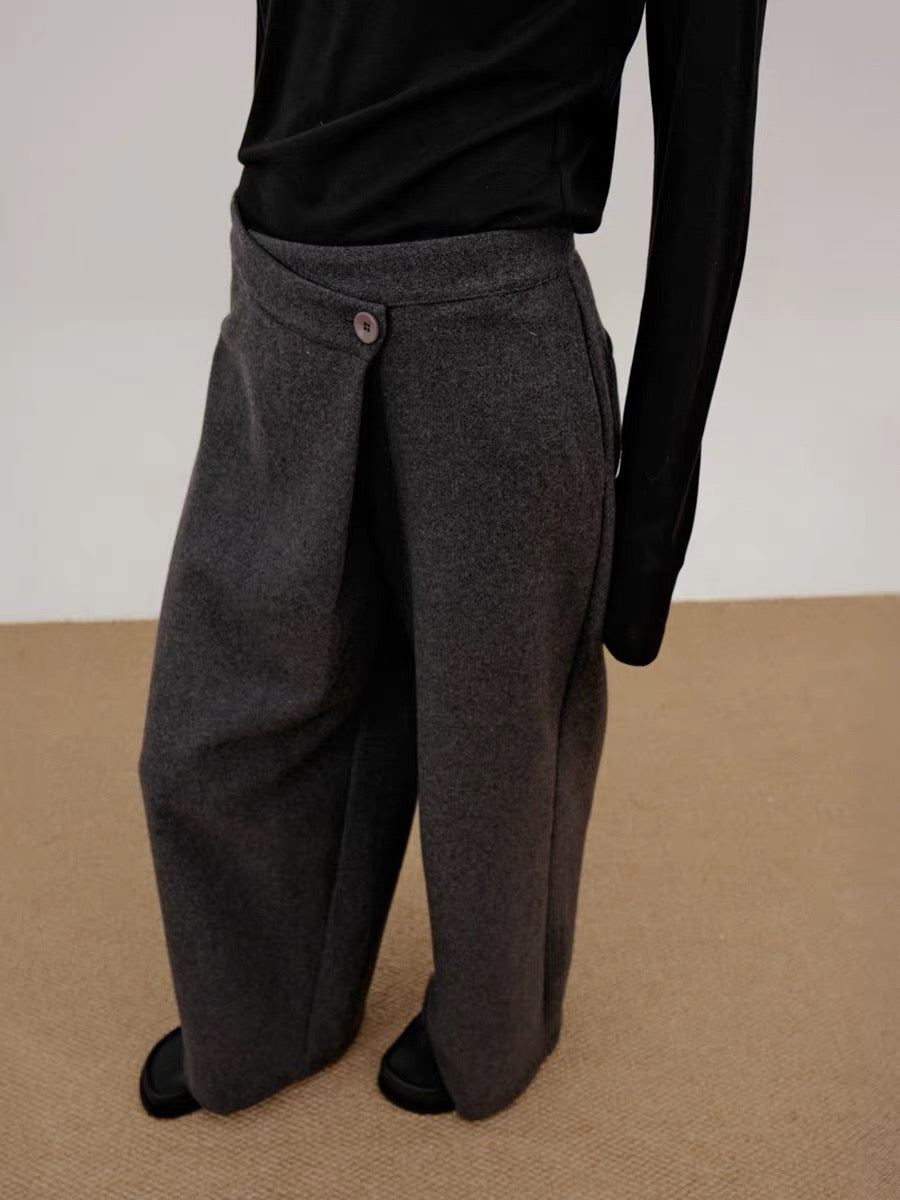 Soft-Drape Trousers in Charcoal