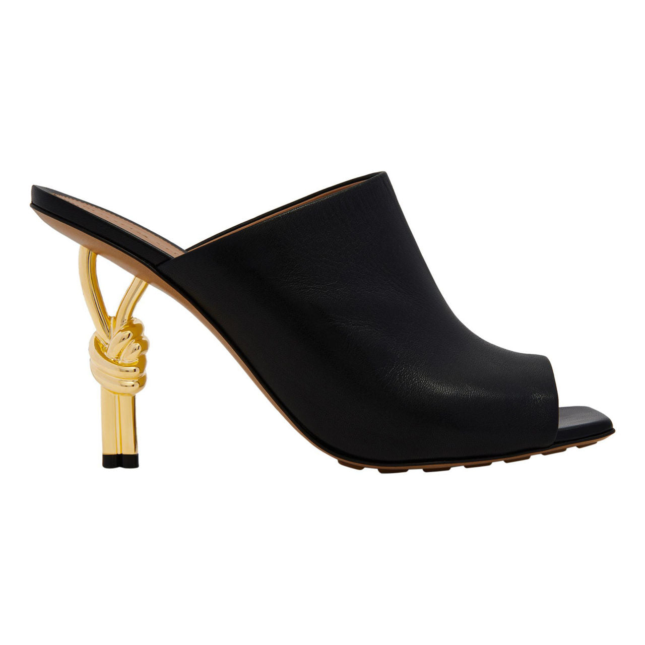 Knot leather mules