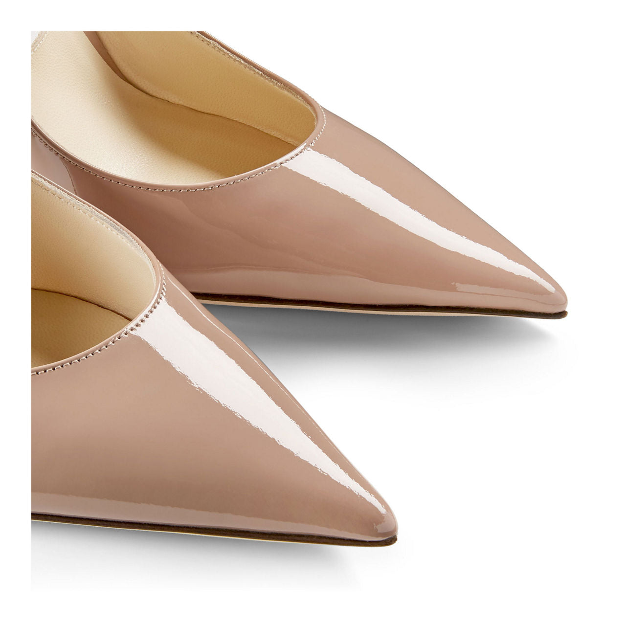 Patent Leather Mules with Crystal Strap
