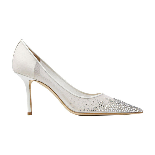 85mm Love Embellished Tulle Pumps