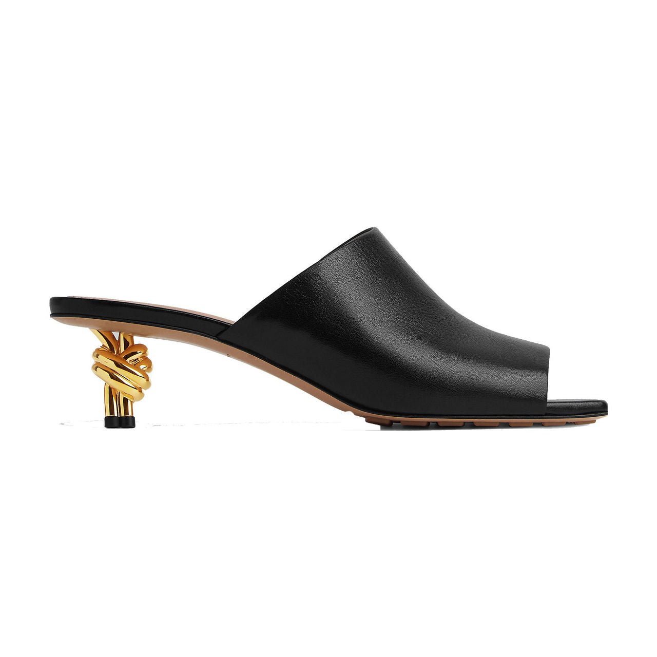 Knot leather mules