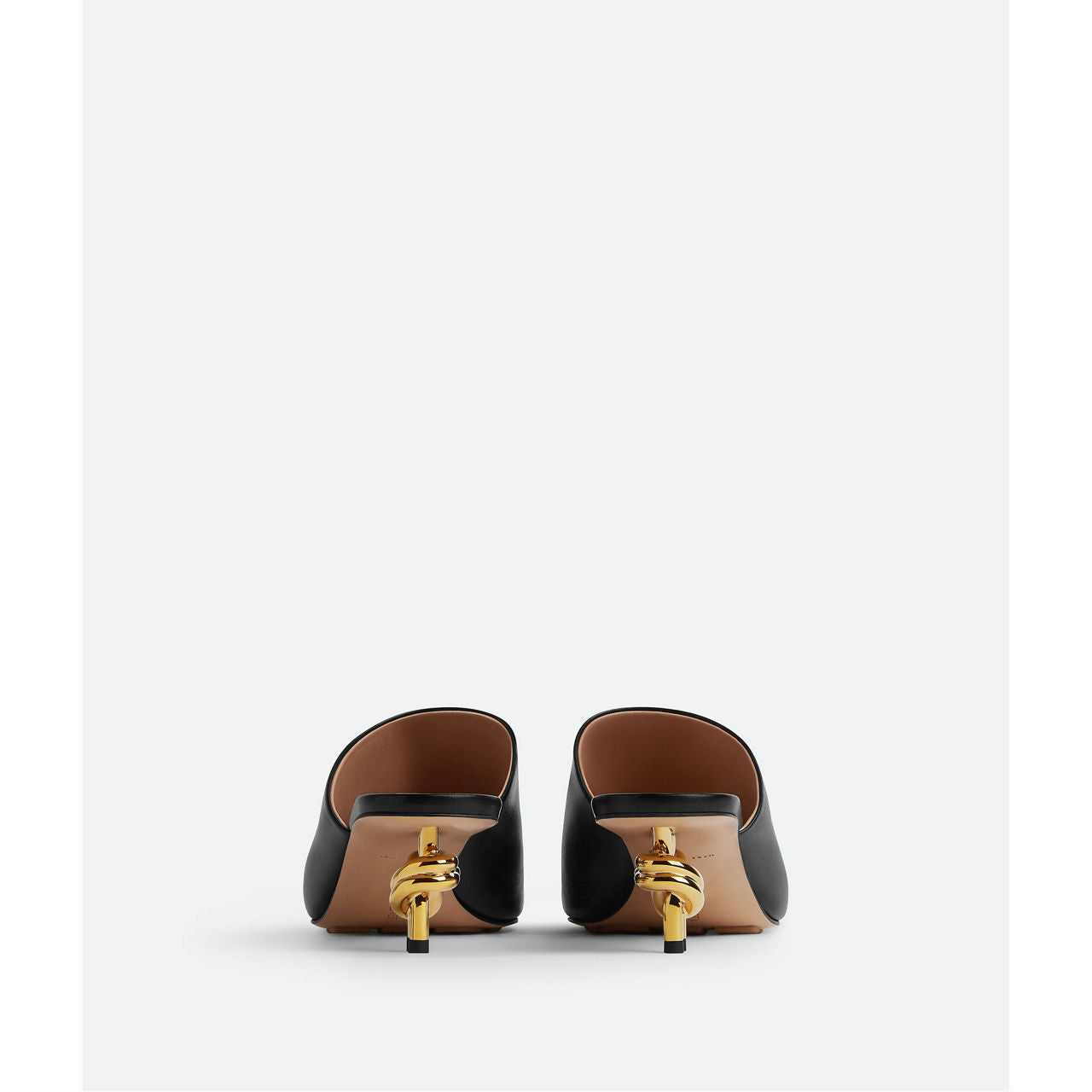 Knot leather mules