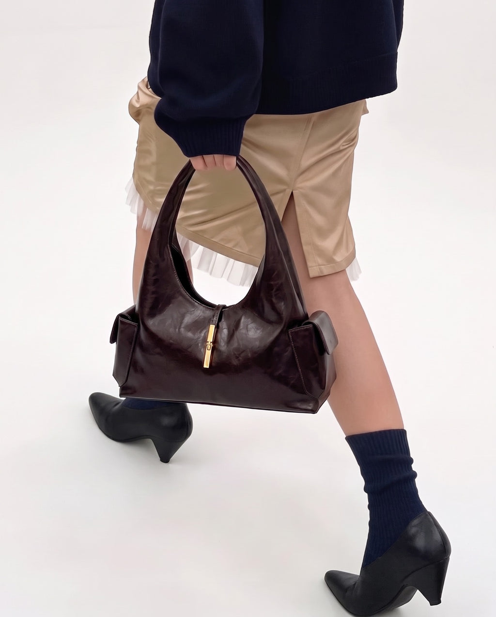 The Slouch Utility Bag in Dark Brown