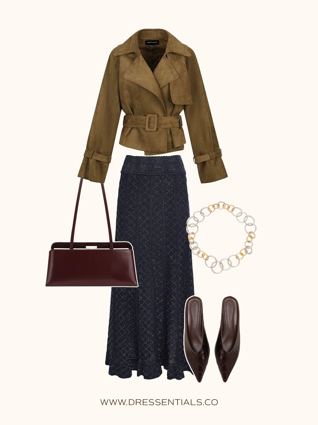 Embellished Knitted Maxi Skirt