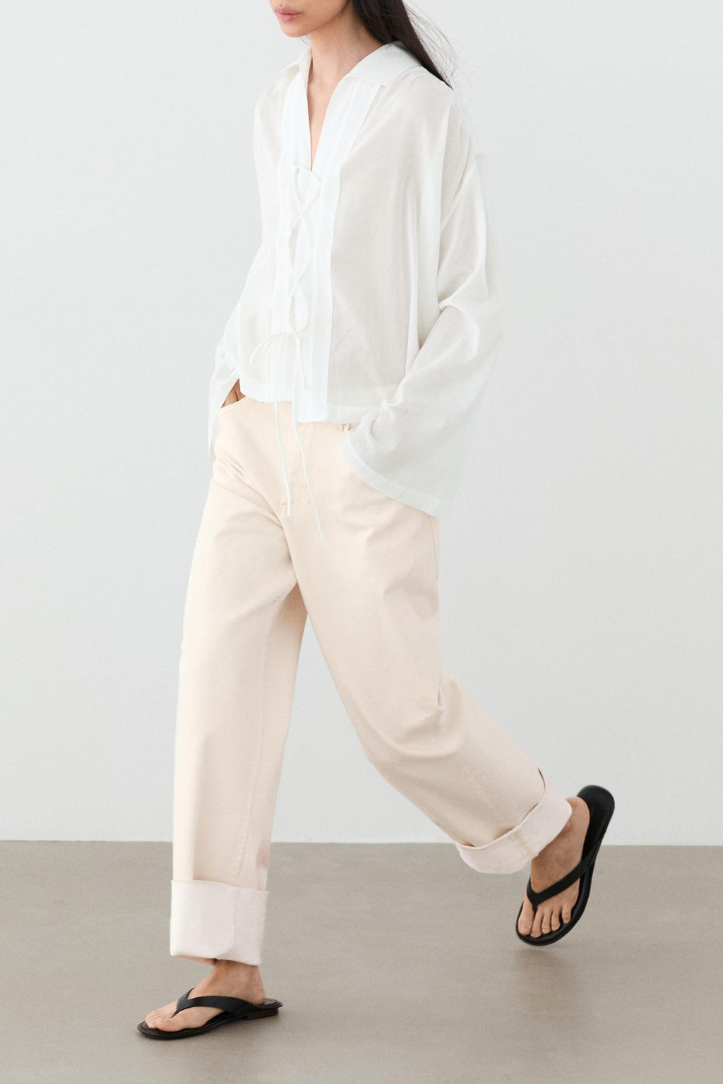 100% Cotton Shirt with Fastening Detail