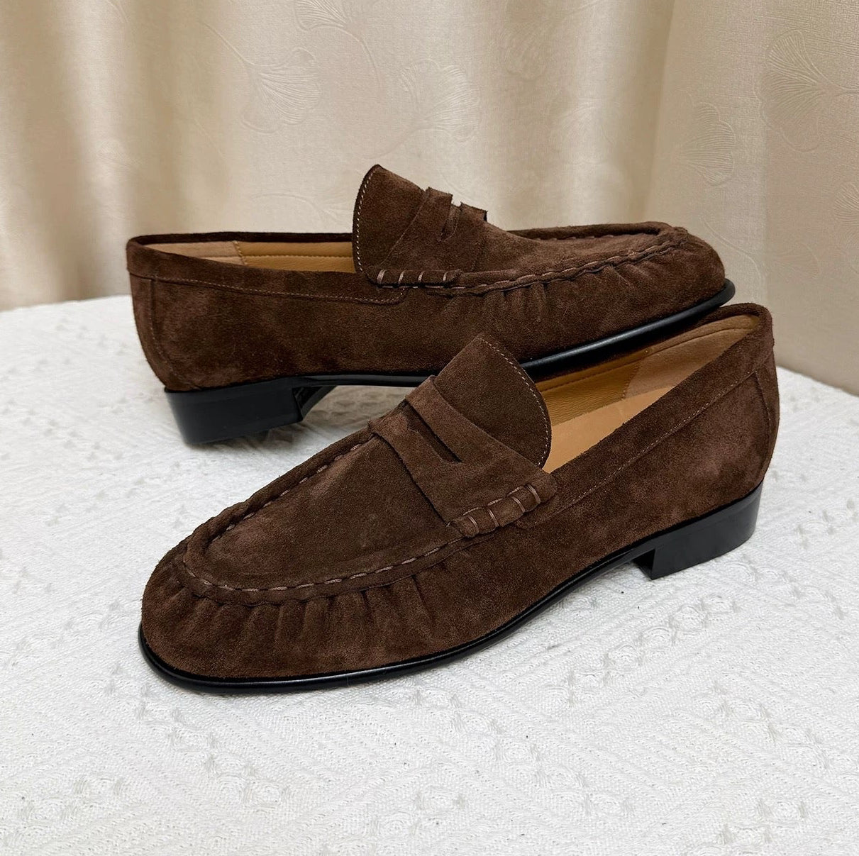 Suede Penny Loafers