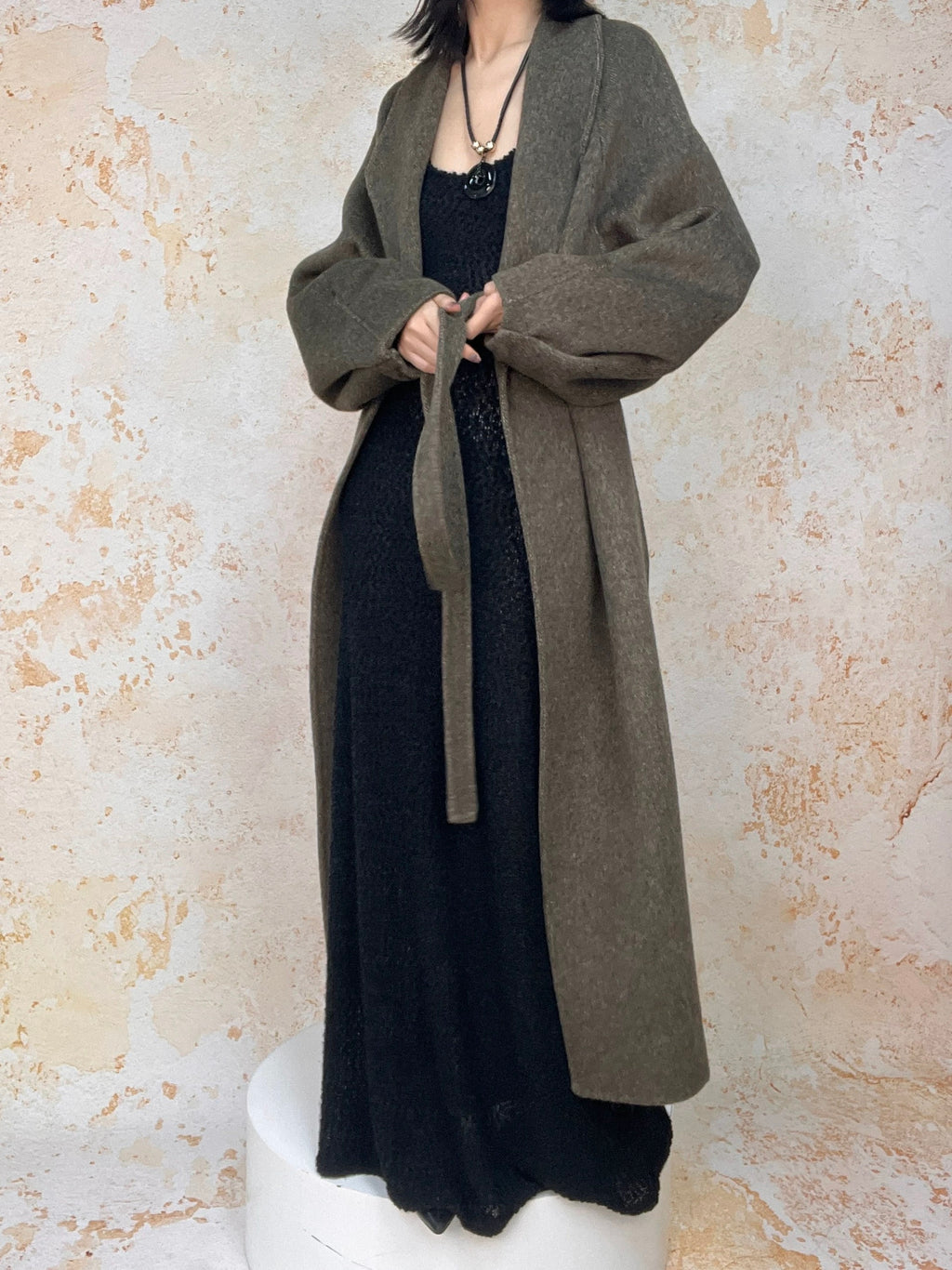 Sheep Wool Coat in Brown