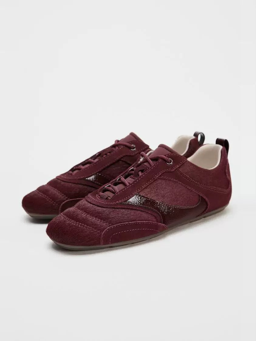Combination Burgundy Sneakers