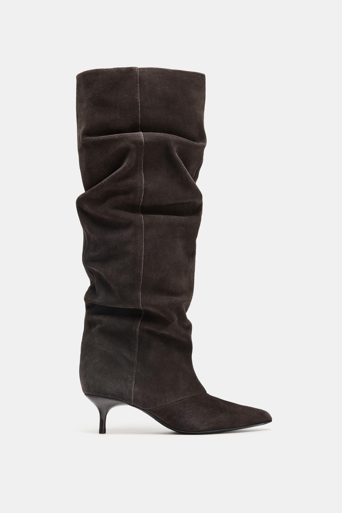 Suede Kitten heels Boots