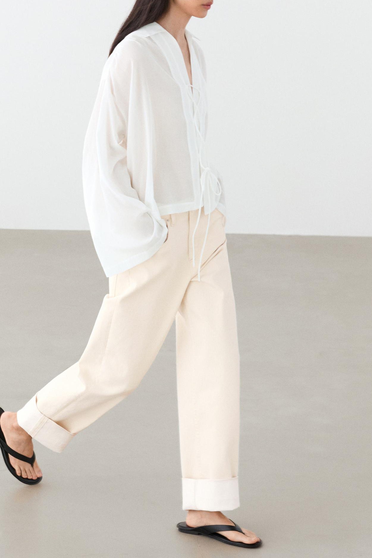 100% Cotton Shirt with Fastening Detail