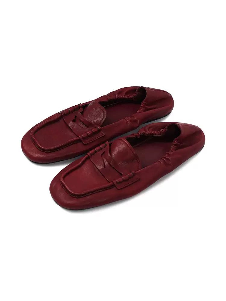 Soft Square-Toe Loafers