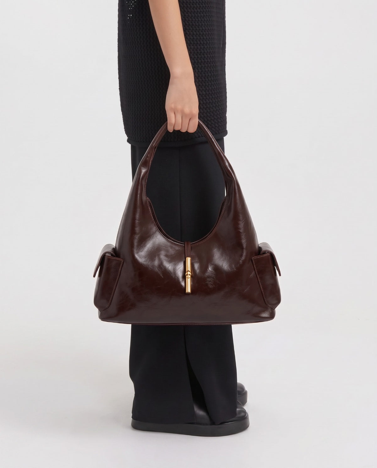 The Slouch Utility Bag in Dark Brown