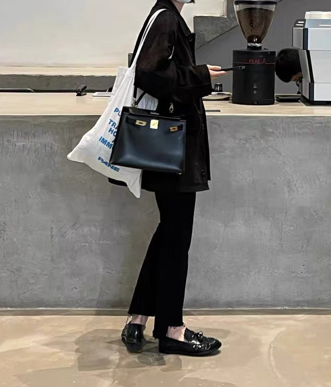 Patent Pleated Loafers