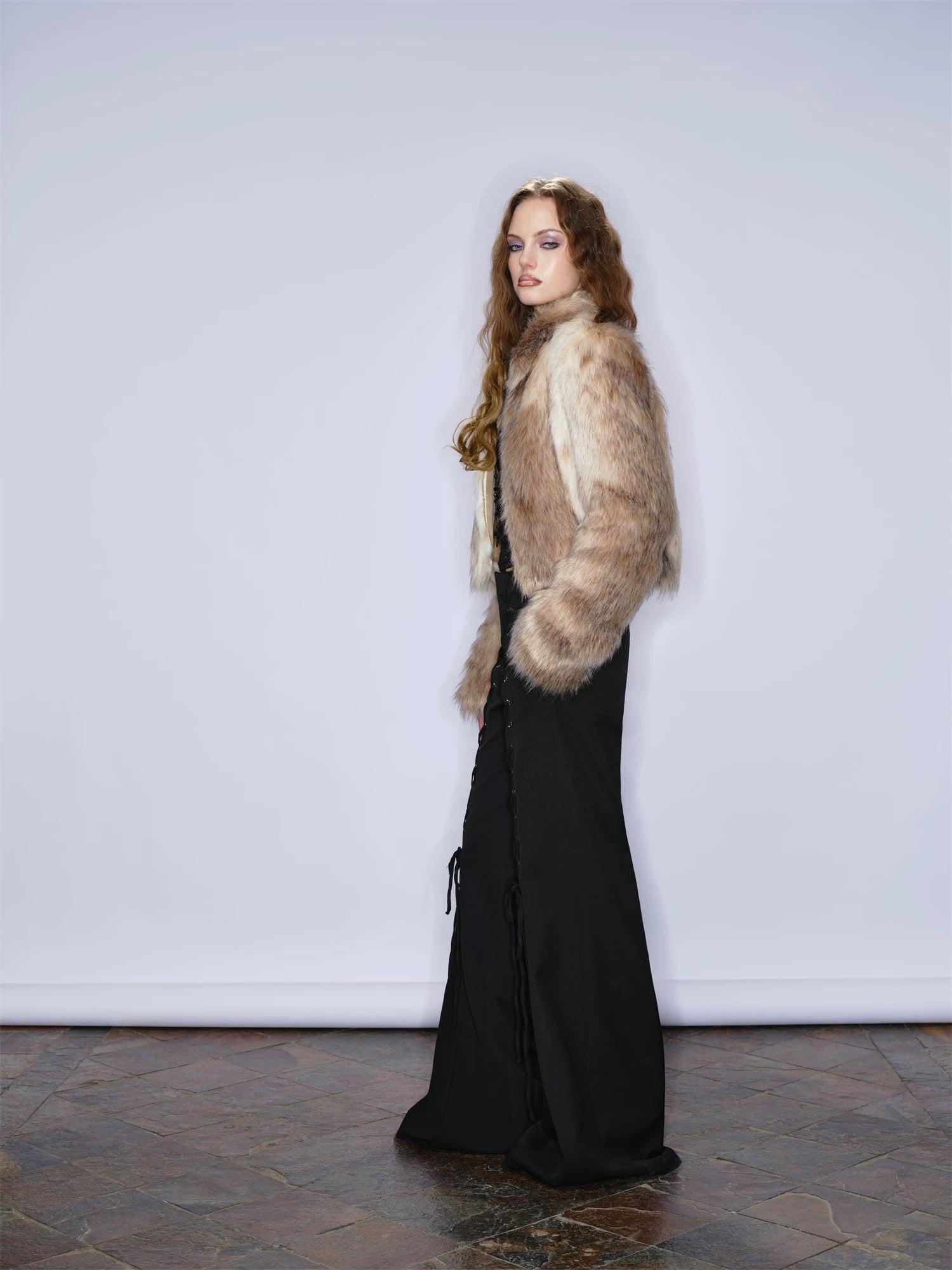 Jacquard Fur Jacket
