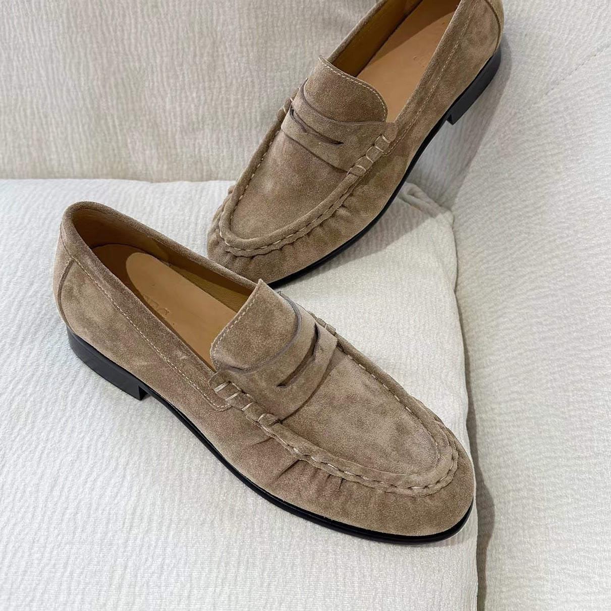 Suede Penny Loafers