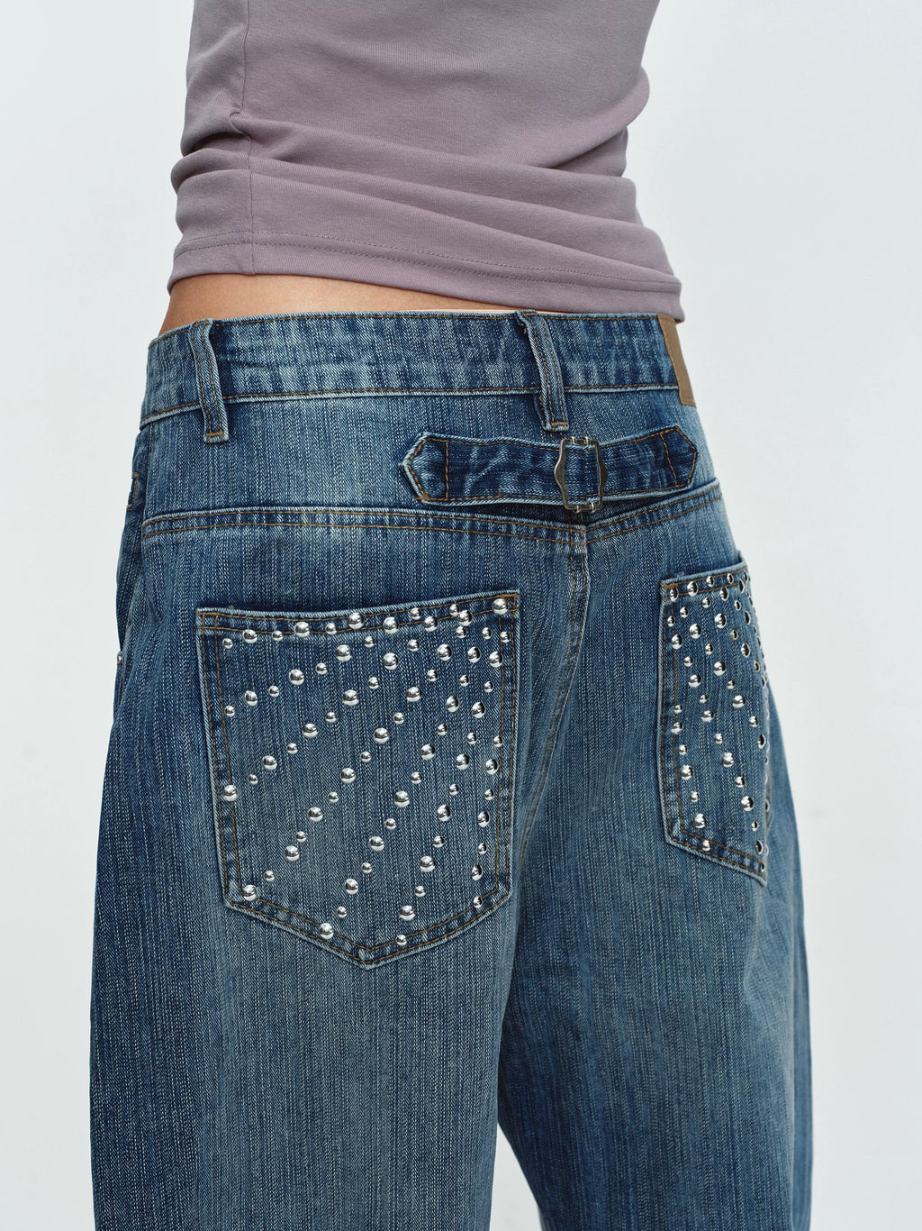The Studded Vintage Blue Jeans