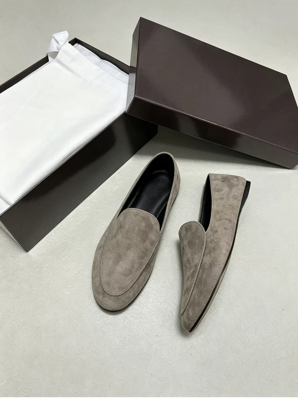 Minimal Suede Loafers