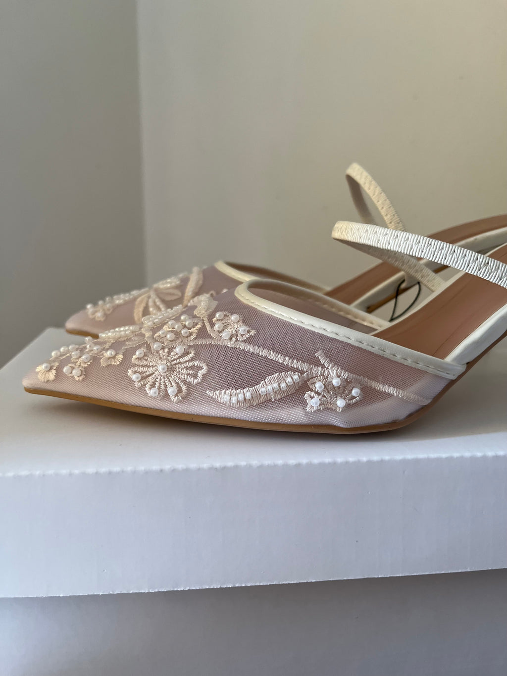 Bridal Embroidered Heels (Immediate)