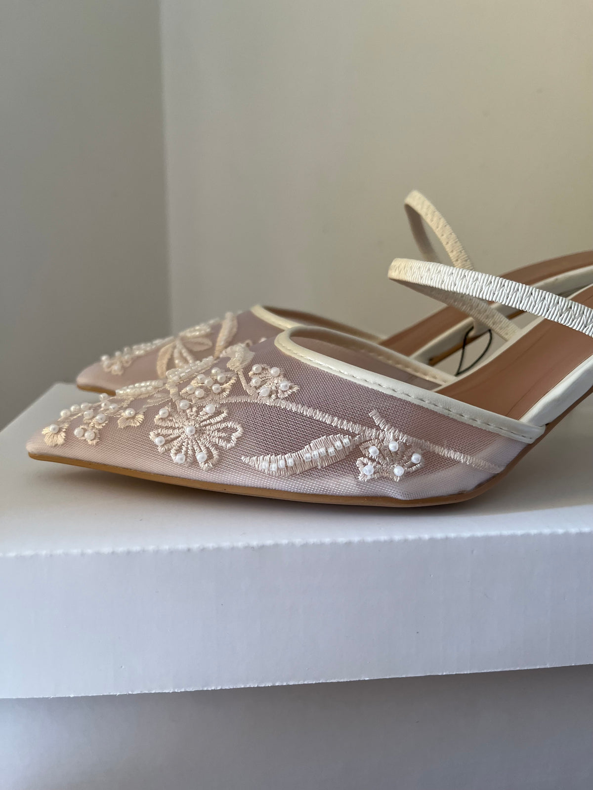 Bridal Embroidered Heels (Immediate)